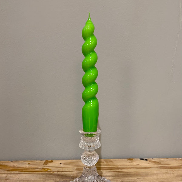 Spiral Candle Gloss Green 
