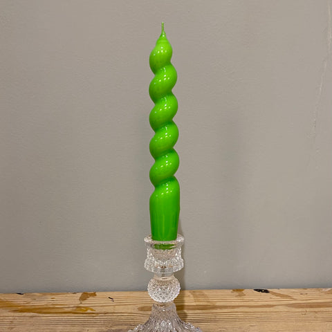 Spiral Candle Gloss Green 