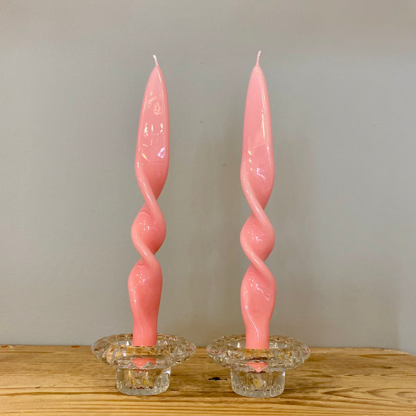 Twist Candle Glossy Pink
